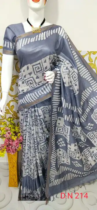 KATAN STAPLE BATIK PRINT SAREE  uploaded by S.N.COLLECTIONS  on 4/14/2023