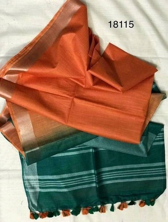 Khadi cotton soft saree uploaded by Saree. Suit material. Dupattas  on 3/5/2021