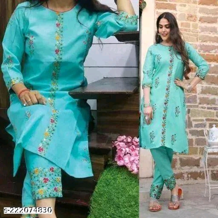 Catalog Name:*Aakarsha Sensational Women Kurta Sets*
Kurta Fabric: Cotton
Bottomwear Fabric: Cotton
 uploaded by HAMSAFAR on 4/14/2023
