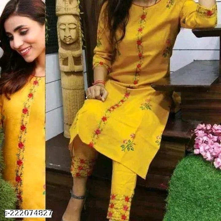 Catalog Name:*Aakarsha Sensational Women Kurta Sets*
Kurta Fabric: Cotton
Bottomwear Fabric: Cotton
 uploaded by HAMSAFAR on 4/14/2023
