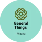 Business logo of General things