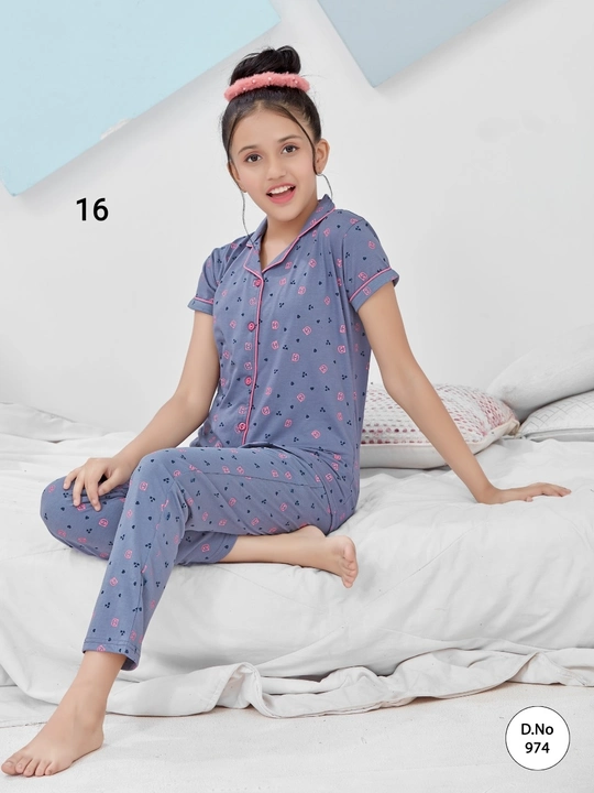 *New arrivals in Kids Nightsuit*

*100% Cotton Hosiery Set*
*Front button Shirts with Pant* uploaded by Wedding collection on 4/14/2023
