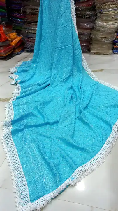 Chikankari Saree  uploaded by Soumya Textile on 4/14/2023