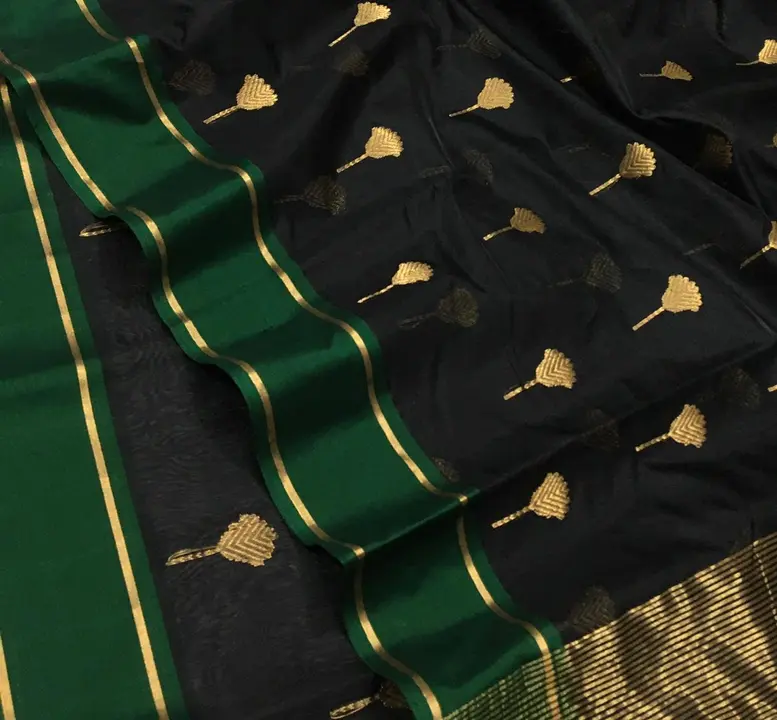CHANDERI traditional handwoven pure Pattu silk saree  uploaded by WEAVER'S ORIGIN silk and Sarees on 4/14/2023