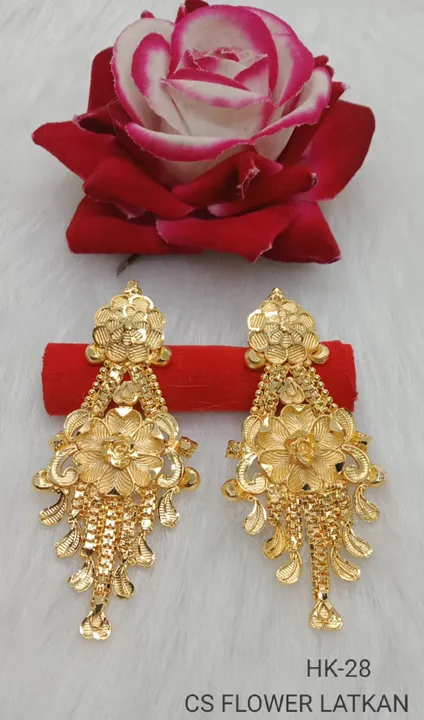 Gold plated earrings  uploaded by Shree collection  on 4/14/2023