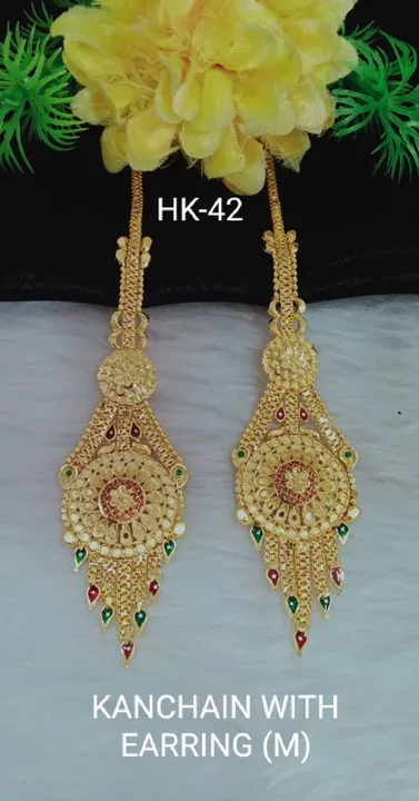 Gold chain earrings  uploaded by Shree collection  on 4/14/2023