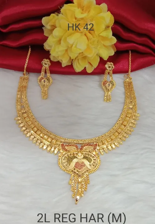 Gold plated necklace  uploaded by Shree collection  on 4/14/2023