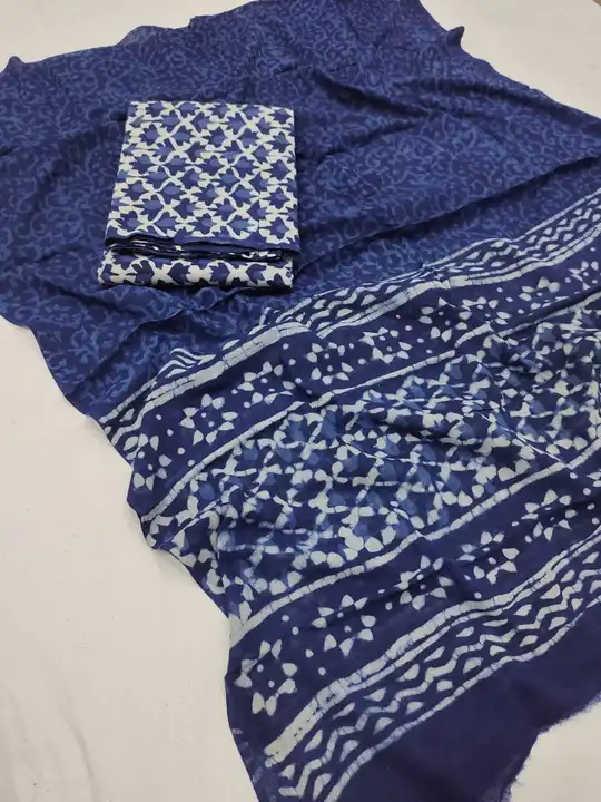 handblock ingido dress material uploaded by Virasat kala chanderi on 4/14/2023