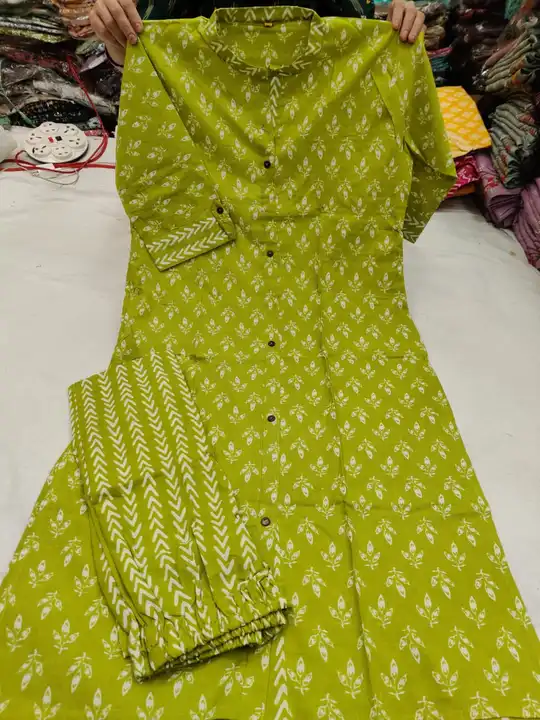 𝑷𝑾 𝑲𝒖𝒓𝒕𝒊𝒔
      *Cotton Collection*

Pure Cotton Preminum Quality Daily Wear Kurti Pant set
 uploaded by Roza Fabrics on 4/14/2023