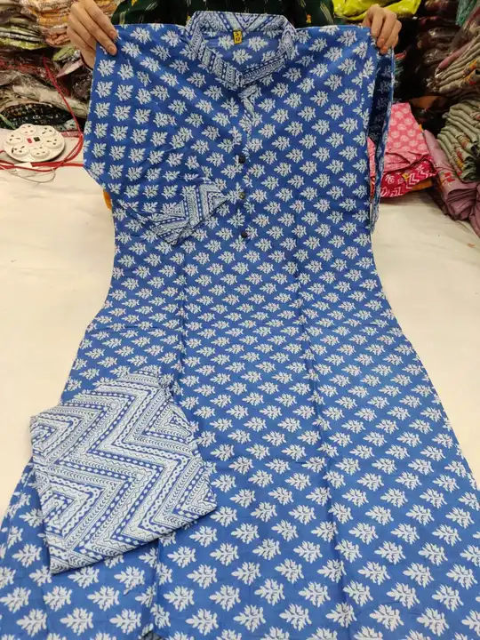 𝑷𝑾 𝑲𝒖𝒓𝒕𝒊𝒔
      *Cotton Collection*

Pure Cotton Preminum Quality Daily Wear Kurti Pant set
 uploaded by Roza Fabrics on 4/14/2023