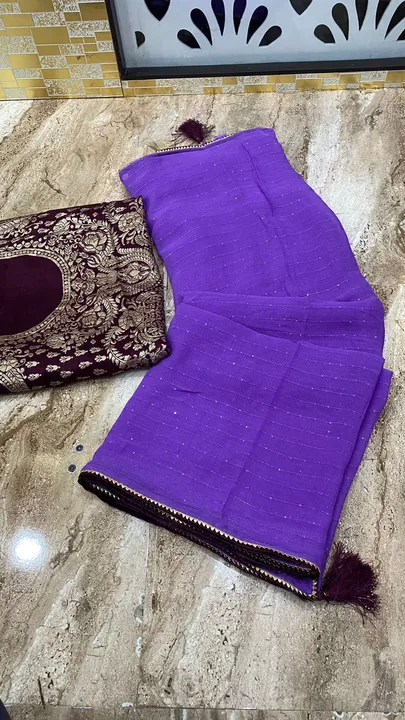 🌿new lounching 🦚

Super duper party wear saree
👌👌👌👌👌👌👌👌👌
👉pure jorjat gota border fabric uploaded by Gotapatti manufacturer on 4/15/2023