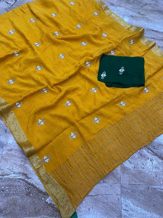 🦋new lounching 🦋

Beautiful party wear saree 

🌿original product 🌿



👌best quality fabric 👌

 uploaded by Gotapatti manufacturer on 4/15/2023