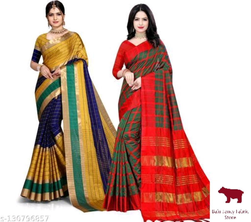 Fancy soft new arrival daily wear cotton silk saree 2 pc combo saree
Name: Fancy soft new arrival da uploaded by business on 4/15/2023