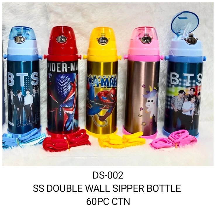Steel water bottle with straw for kids uploaded by Dream shopee on 4/15/2023