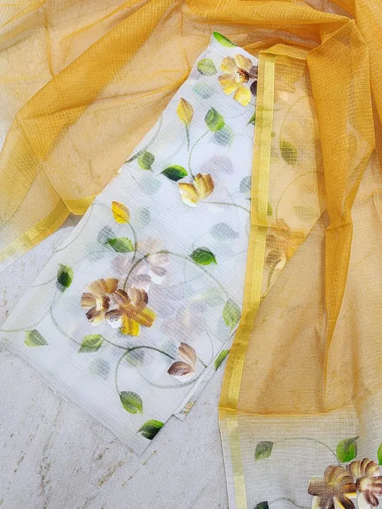 Kota Doriya Hand Painted Dress Material  uploaded by Govindam Saree on 4/15/2023