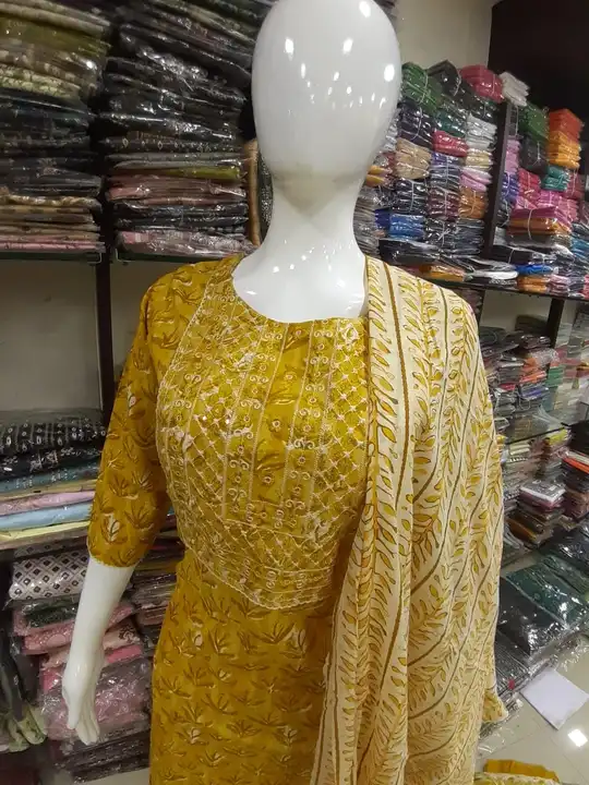 Kurti with pant with dupatta  uploaded by S.NARESH KUMAR  on 4/15/2023