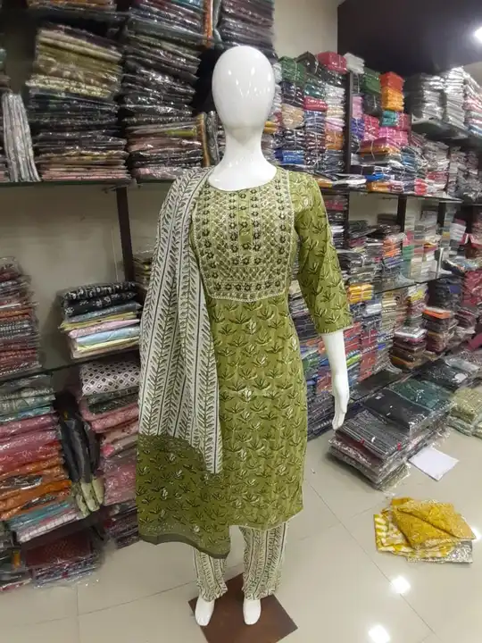 Kurti with pant with dupatta  uploaded by S.NARESH KUMAR  on 4/15/2023
