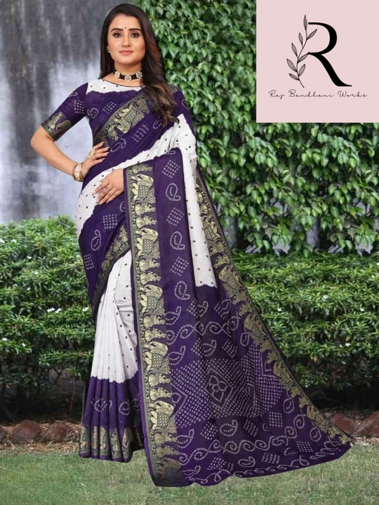 Art Silk Printed Bandhani Saree uploaded by Raj Bandhani Works on 4/15/2023