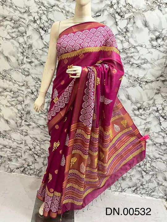 Kataan silk saree printed  uploaded by Goverdhan Silk  on 4/15/2023
