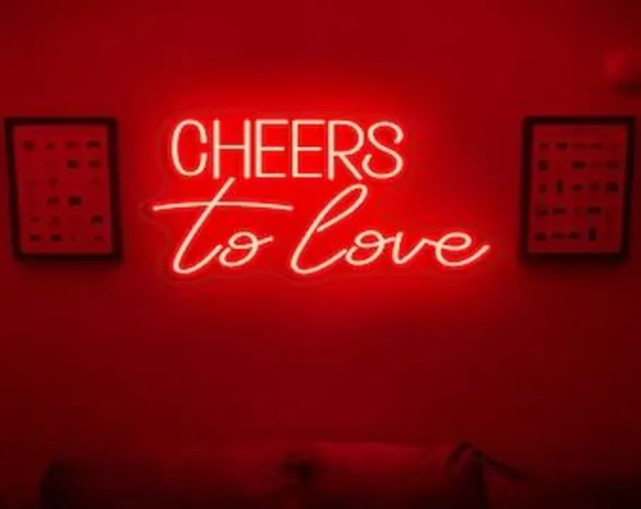 Cheers to love neon sign 3*1.5(foot) for occasions or decoration  uploaded by Shyam enterprises on 4/15/2023
