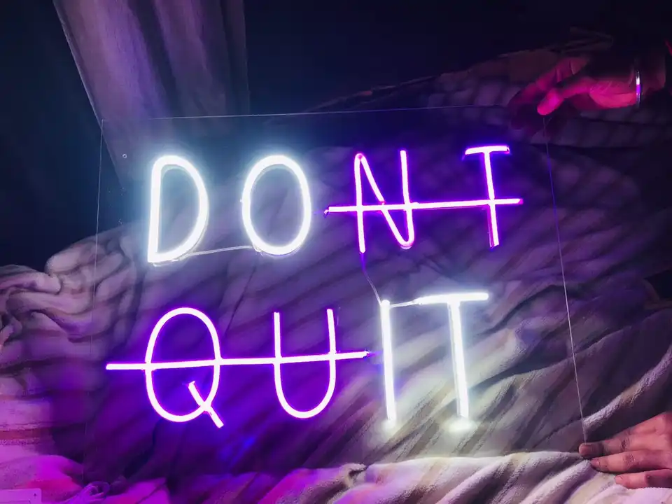 Don't Quit neon sign 24*24(inches) for occasions or decoration  uploaded by Shyam enterprises on 4/15/2023