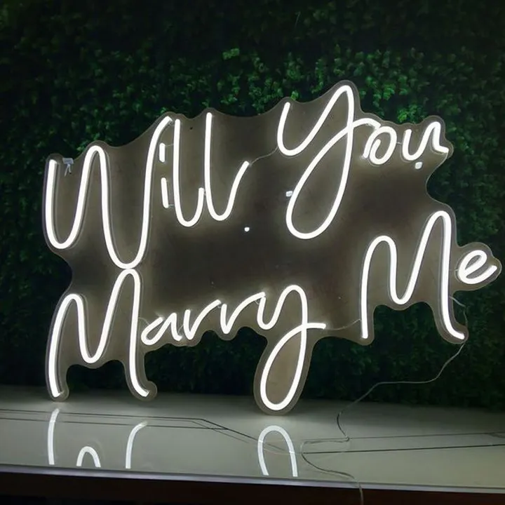 Will you marry me neon 30*30(inches)sign for occasions or decoration  uploaded by Shyam enterprises on 4/15/2023