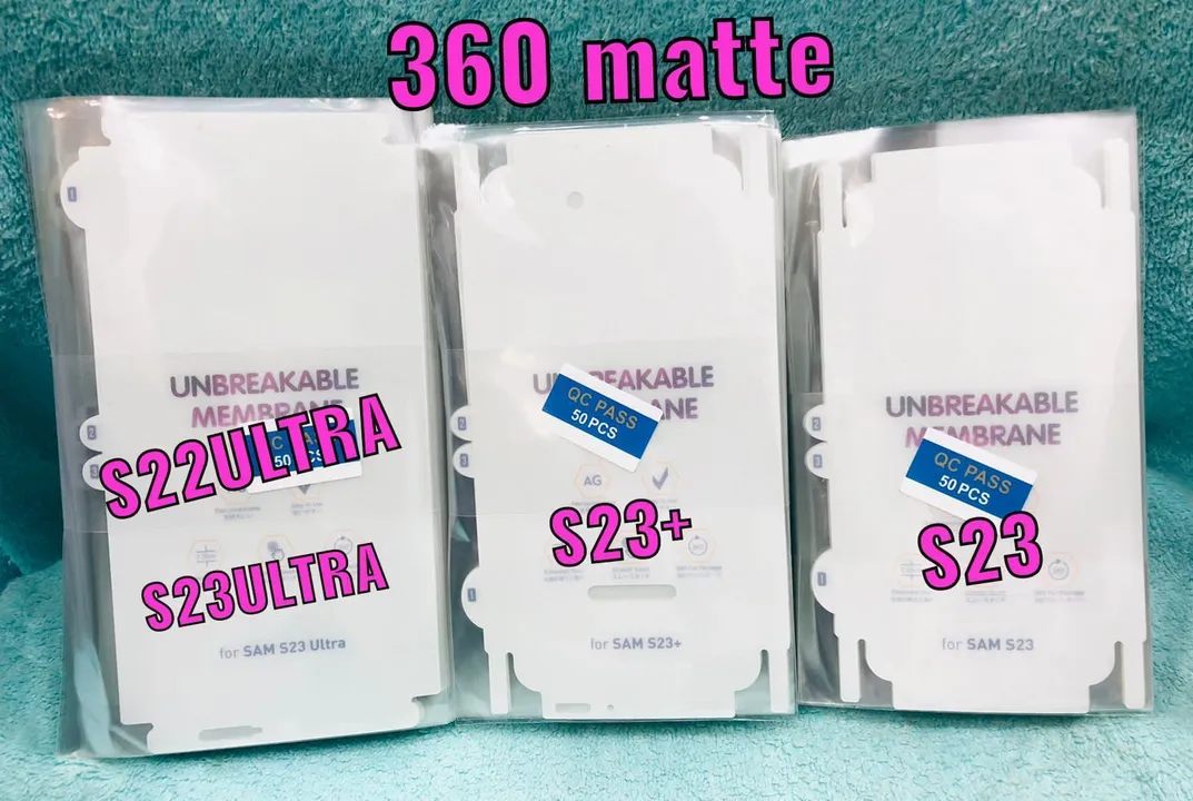 *🍁360 Full Back MATTE MEMBRANE*🍁

*♟️S22ULTRA*
*♟️SAM S23*
*♟️SAM S23+*
*♟️S23ULTRA*

*ALL MODEL A uploaded by Gajanand mobile Accessories hub on 4/15/2023