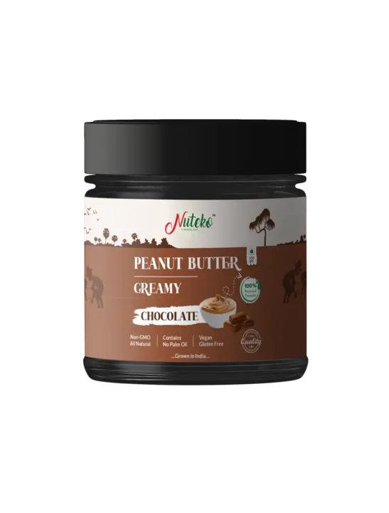 Peanut Butter Creamy Chocolate 500GM | 100% Roasted Peanuts | 25 g Protein | No Refined Sugar  uploaded by NUTEKO HEALTH FOOD on 4/15/2023