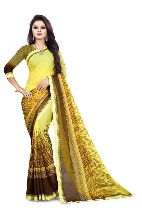 Chiffon Digital print saree uploaded by Ashda Fashion on 4/15/2023
