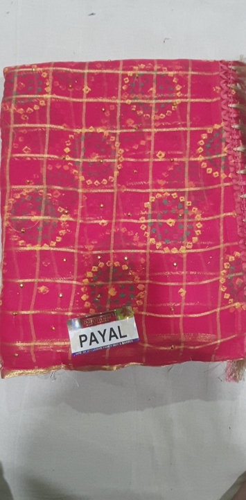 Payal printed chunri saree uploaded by business on 4/15/2023