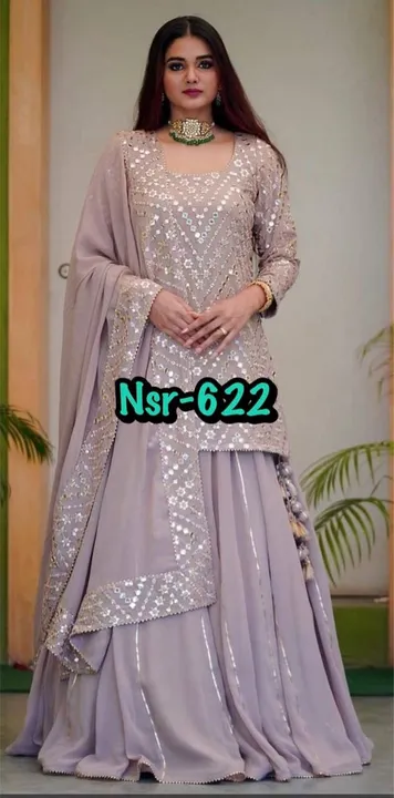 Launching New Desigener Party Wear Look New Top With Lehengha With Heavy Embroidery Sequence Work  uploaded by Fatema Fashion on 4/15/2023