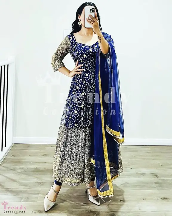 LUNCHING NEW ĐĚSIGNER PARTY WEAR LOOK  GOWN WITH EMBROIDERY  WORK uploaded by Fatema Fashion on 4/15/2023