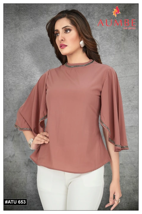 Bell Sleeve Top with Handwork on Sleeve uploaded by Evergo Exports LLP on 5/21/2024