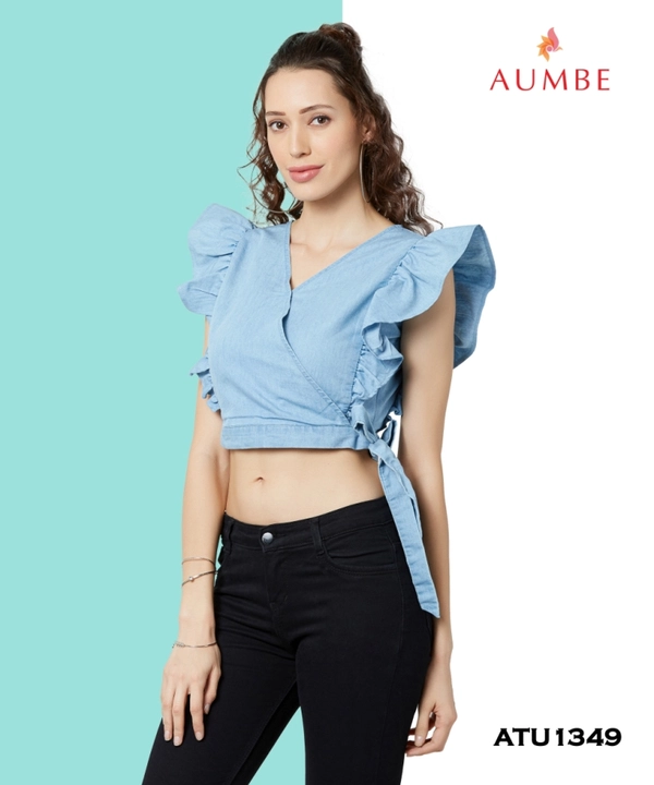 Denim Fashion Crop Top uploaded by Evergo Exports LLP on 5/31/2024