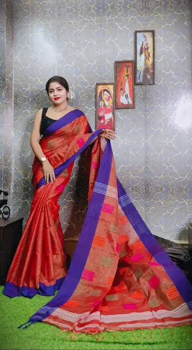 Handloom tissue khadi saree  uploaded by Sujata saree cantre on 4/15/2023