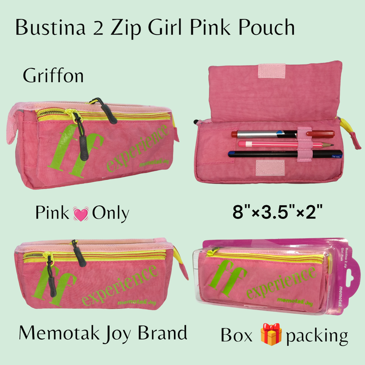 Pink colour Bustina double Zip Pouch 👝 uploaded by Sha kantilal jayantilal on 4/15/2023