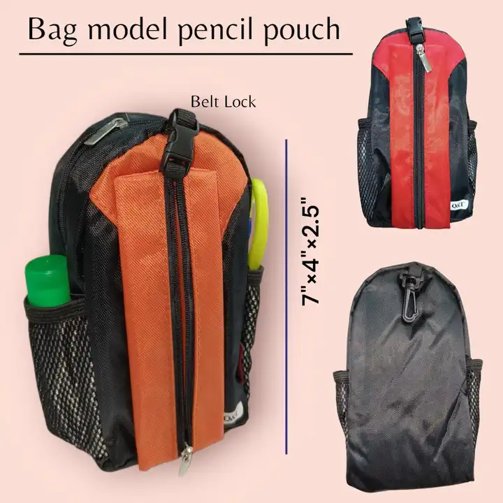 School 🎒 bag shape pencil pouch 👝 uploaded by Sha kantilal jayantilal on 4/15/2023