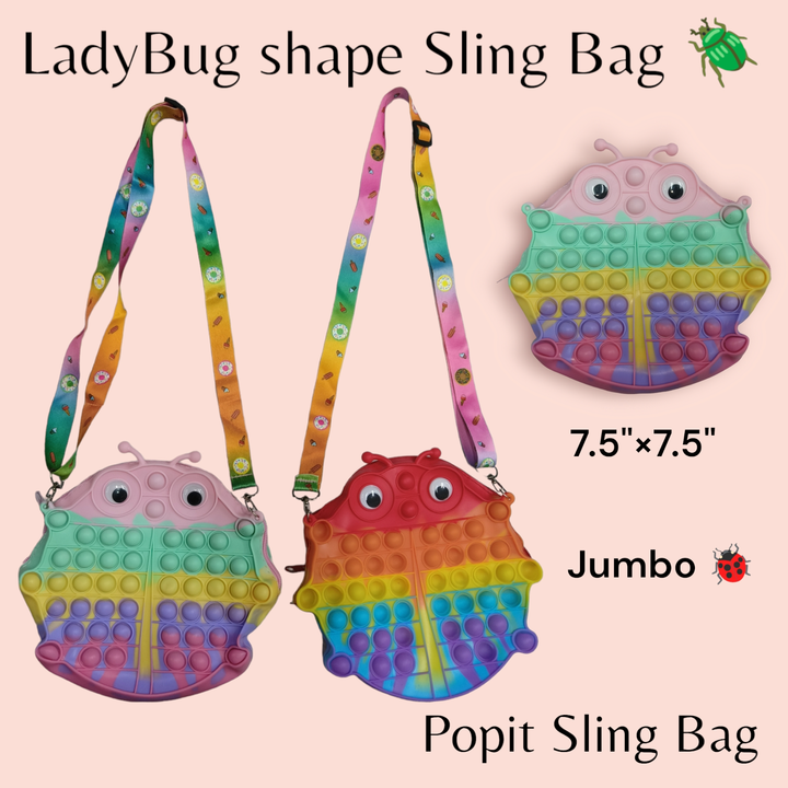 Popit Sling bag jumbo 🛍️💰 ladybug 🐞 shape uploaded by Sha kantilal jayantilal on 4/15/2023