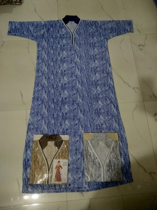 Sarina 1 pcs pattern with long sleeve nighty  uploaded by MANISHA GARMENTS on 4/15/2023