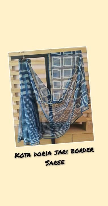 Kota doria and block printed sarees with blouse 🌸 uploaded by The corner craft on 3/5/2021