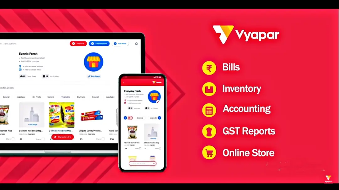 VYAPAR Accounting Software  uploaded by business on 4/15/2023