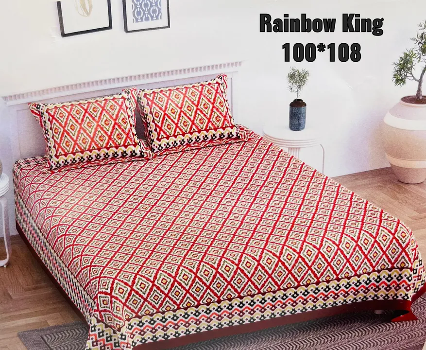*Rainbow King size Bedsheet*  uploaded by LOVE KUSH ENTERPRISES on 4/15/2023