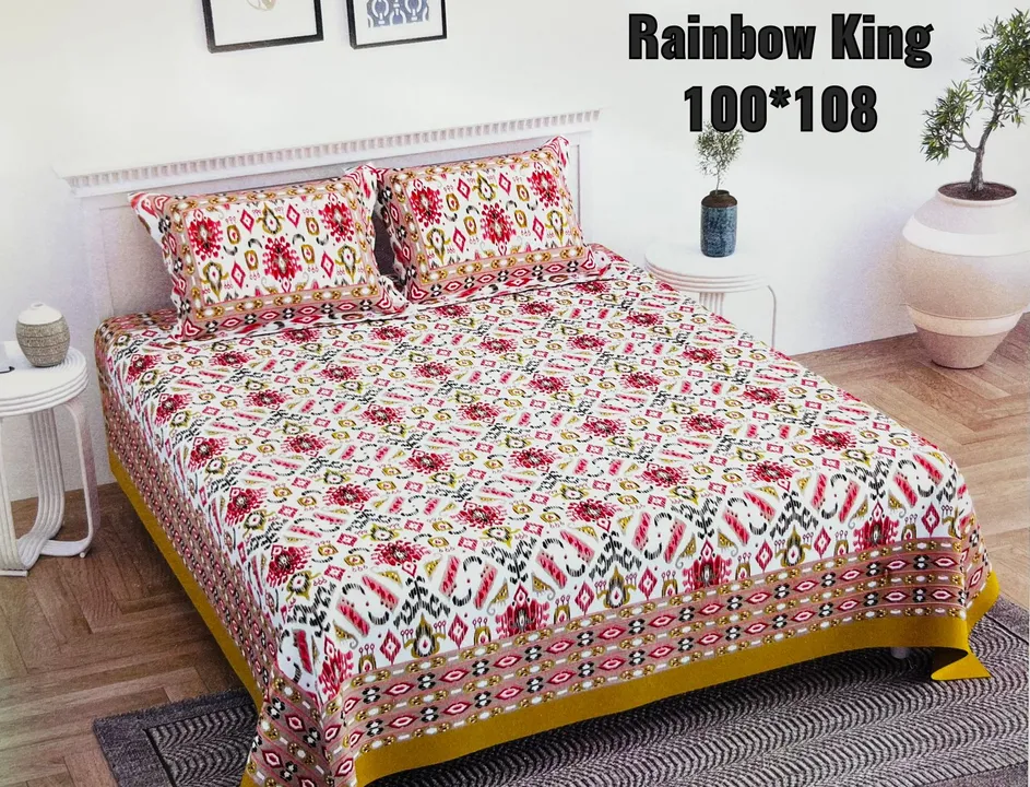 *Rainbow King size Bedsheet* uploaded by LOVE KUSH ENTERPRISES on 4/15/2023