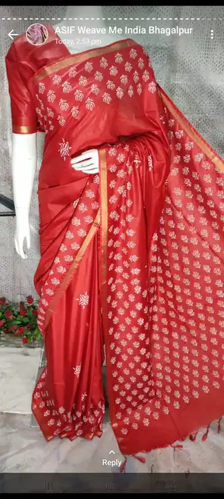 Chanderi silk saree uploaded by WeaveMe India on 4/15/2023