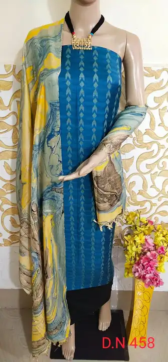 Marble print khadi suits uploaded by WeaveMe India on 4/15/2023