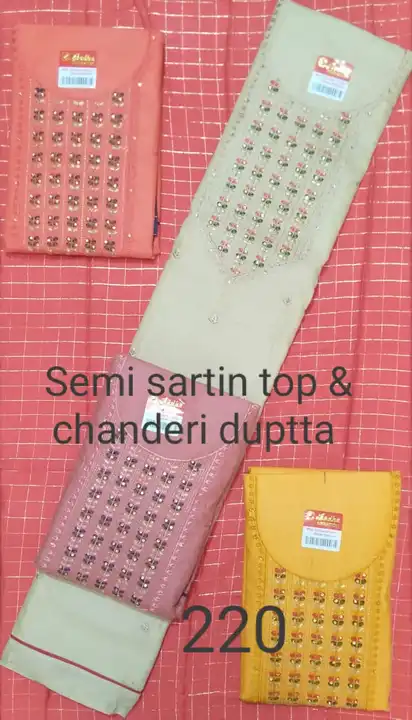 Unstitch suits dress material salwar suit pant suit dupatta top bottom dupatta 3 pcs sets pant sets  uploaded by Radha Creation , Maira sales for Readymade items on 4/15/2023