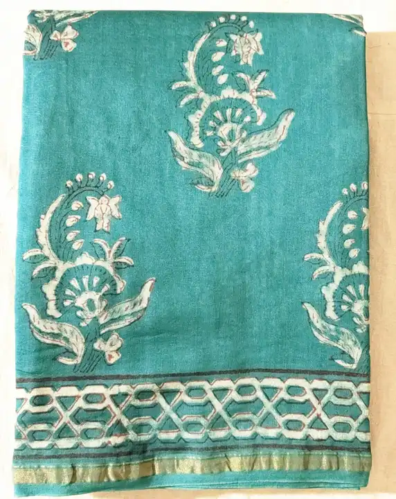 Chanderi dress material with dupatta  uploaded by Handloom plus on 4/15/2023