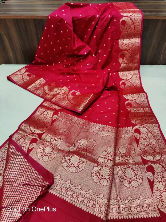 Beautiful muga katan silk all body Golden Zori works with BP  uploaded by Soumya Textile on 4/15/2023