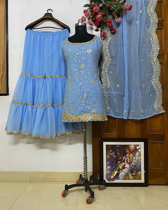 PRESENTING NEW KURTI-SHARARA SET uploaded by Fatema Fashion on 4/15/2023
