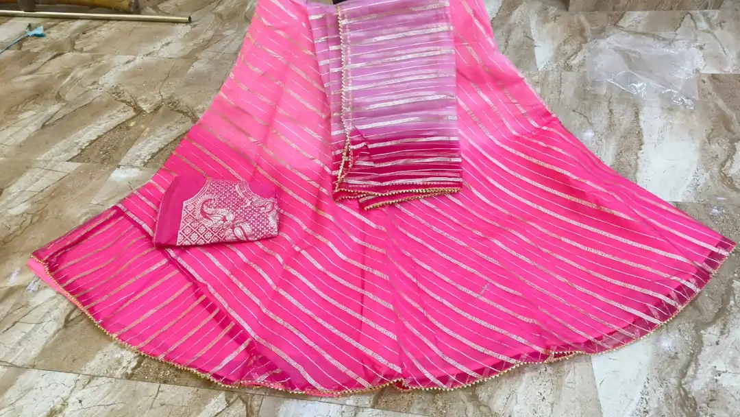 *😀😀Beautiful Lahenghas*😀😀
For This Wedding Season

* organza  silk langha & jari wark   & Jaipur uploaded by Gotapatti manufacturer on 4/15/2023